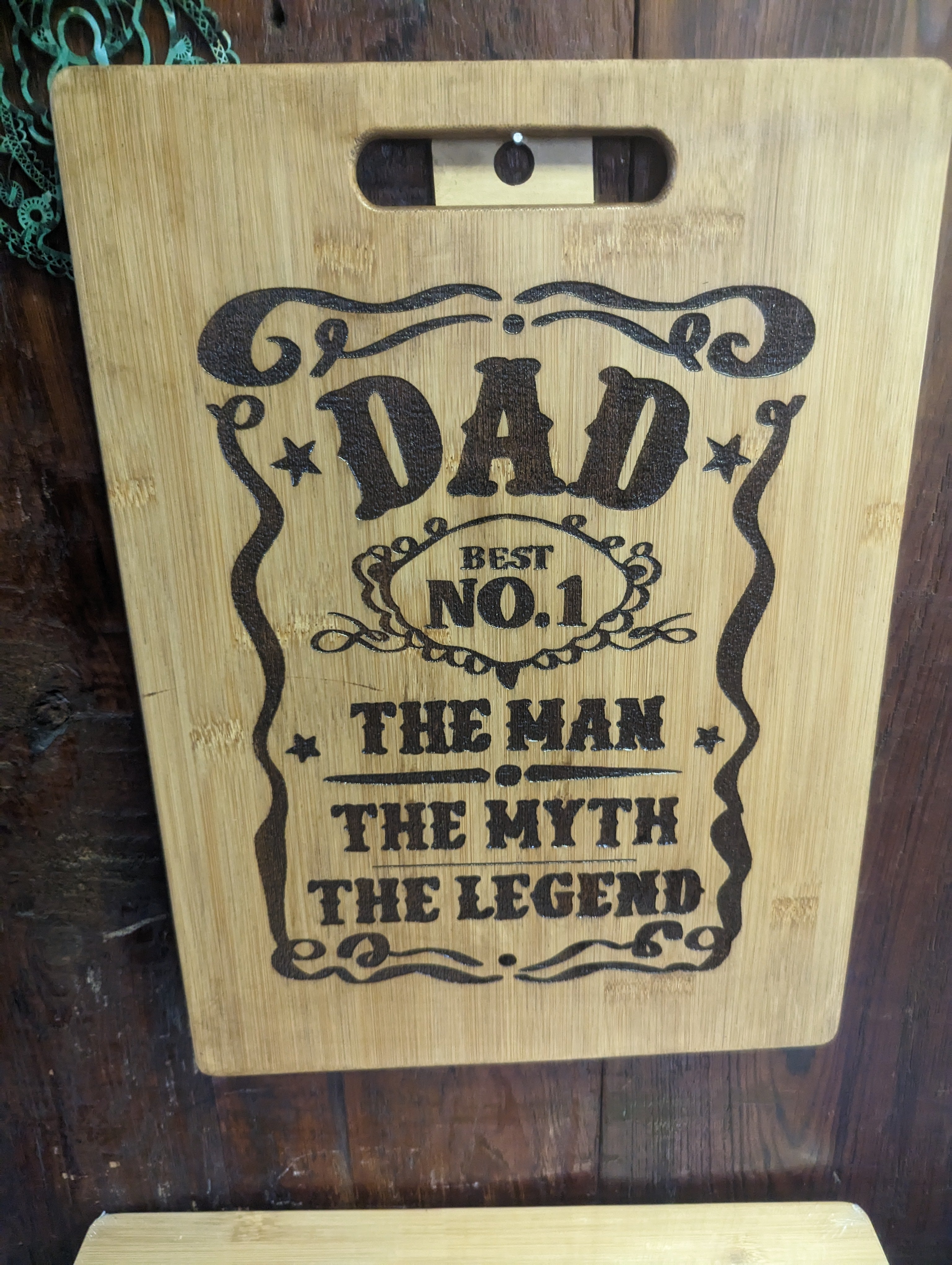 Dad Fishing Legend Two Tone Cutting Board